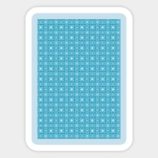 Frosty Floral Plaid Sticker